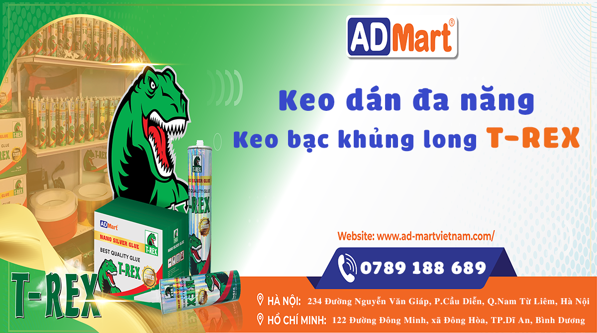 Keo T-rex Keo dán đa năng nano bạc có 1-0-2 tại Việt Nam