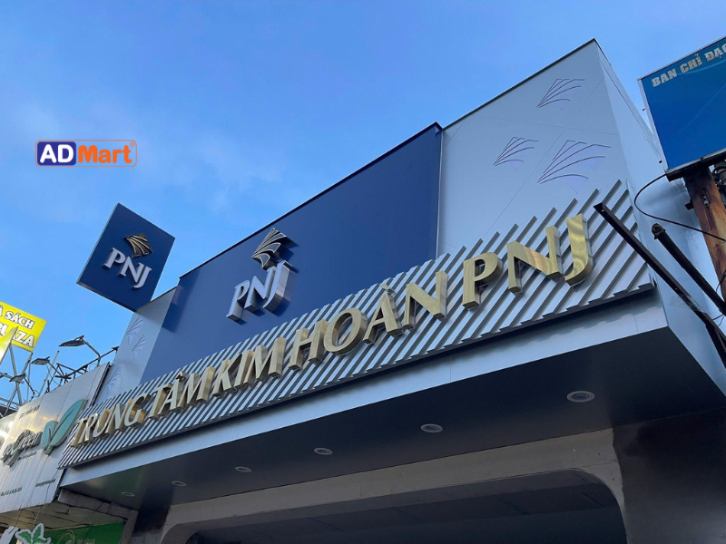 Bảng hiệu PNJ chuẩn nhận diện – Giải pháp thi công sang trọng, bền đẹp