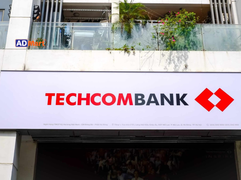 Biển bảng ngân hàng in UV ngoài trời bền đẹp, chuẩn màu