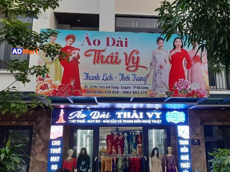 Biển quảng cáo áo dài in UV – Nâng tầm thương hiệu thời trang Việt