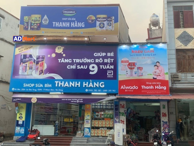 Biển quảng cáo bỉm sữa đẹp in UV có thực sự giúp cửa hàng tăng doanh thu?
