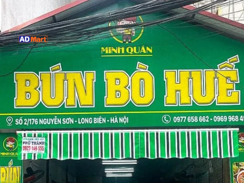 Biển quảng cáo bún bò Huế in UV có bền đẹp, thu hút khách không?