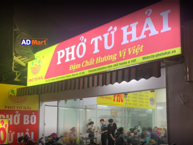 In UV biển quảng cáo bún phở giúp quán phở nổi bật & thu hút khách