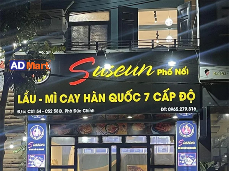 Tìm hiểu công nghệ in biển quảng cáo mì cay 7 cấp độ chất lượng cao