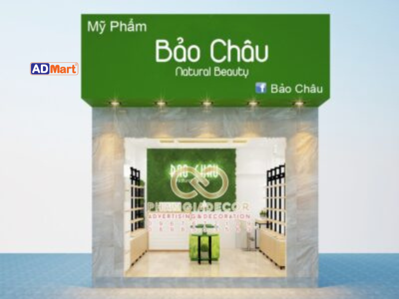 Biển quảng cáo mỹ phẩm in UV sắc nét, bền đẹp, chuẩn màu