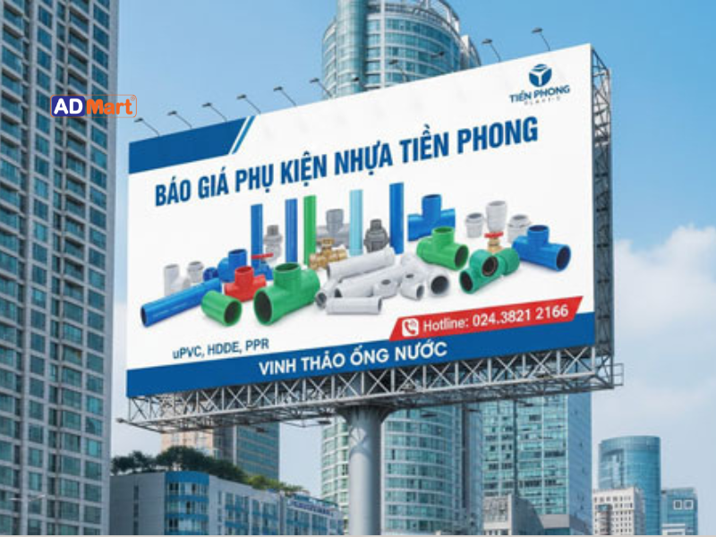Biển quảng cáo nhựa Tiền Phong in UV dạng bạt có bền màu ngoài trời không?