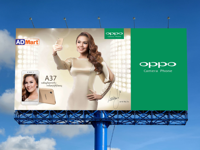 Công nghệ in bạt biển quảng cáo oppo sắc nét, bền màu