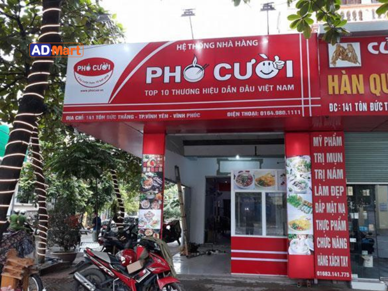 Biển quảng cáo phở in bạt đẹp, bền màu