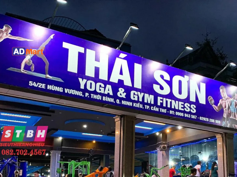 Mẫu biển quảng cáo phòng gym in bạt đẹp, sắc nét
