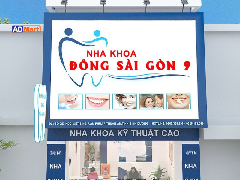 Biển quảng cáo răng hàm mặt in UV đẹp, bền màu, chuẩn nhận diện 