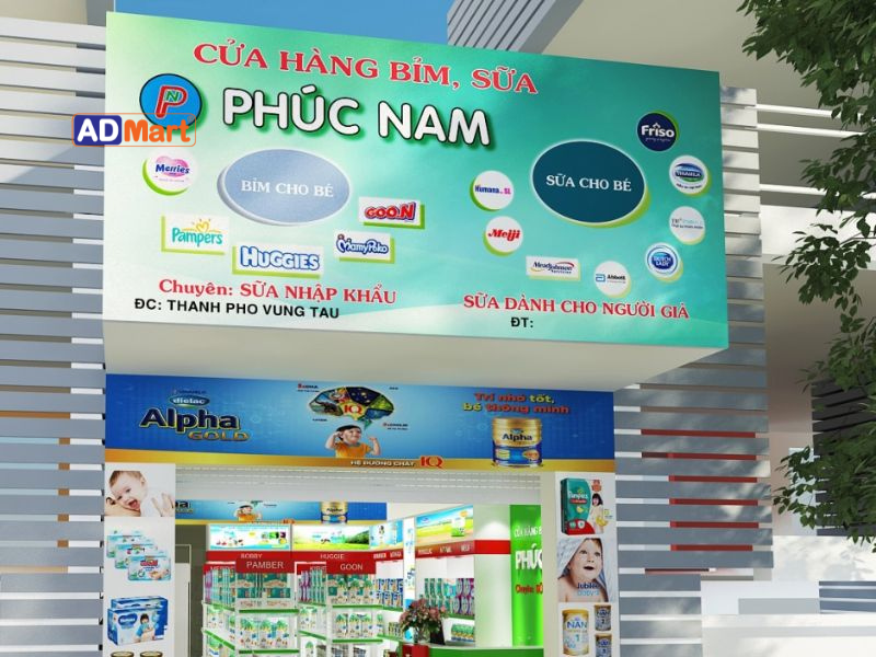 Biển quảng cáo sữa in UV dạng bạt chuyên nghiệp, sắc nét