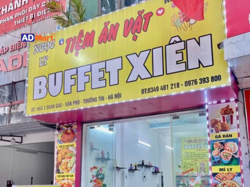 Biển quảng cáo xiên bẩn in UV – Nổi bật, bền đẹp, hút khách