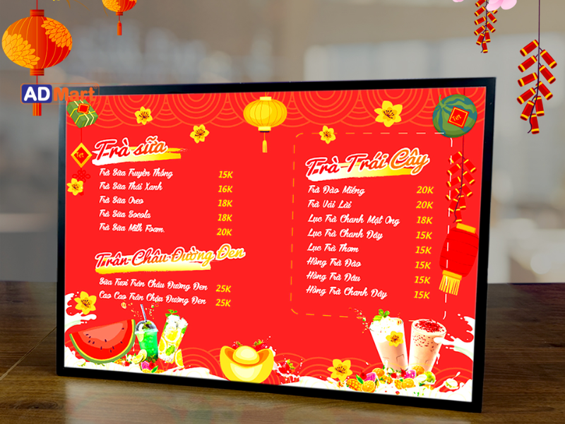 Hộp đèn menu trà sữa là gì? Gợi ý đơn vị cung cấp hộp đèn chất lượng