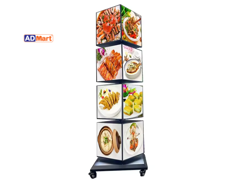Hộp đèn xoay 360 độ – Giải pháp quảng cáo nổi bật thu hút khách