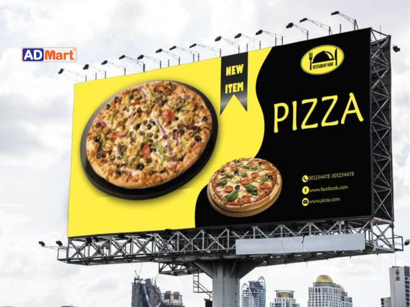 Biển quảng cáo bánh pizza in UV sắc nét – Giải pháp hút khách hiệu quả