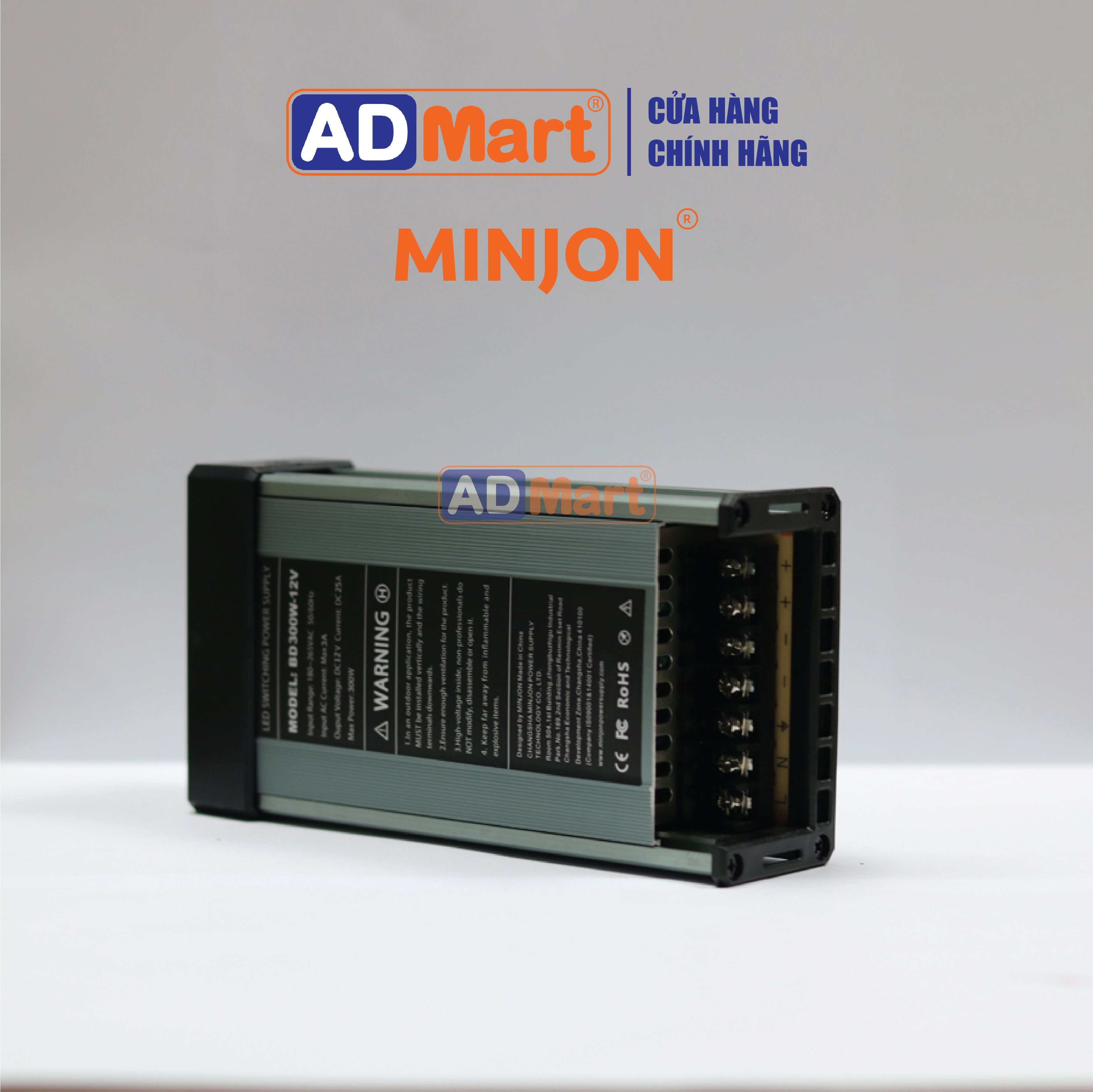 Nguồn Minjon BD300W-12V ngoài trời