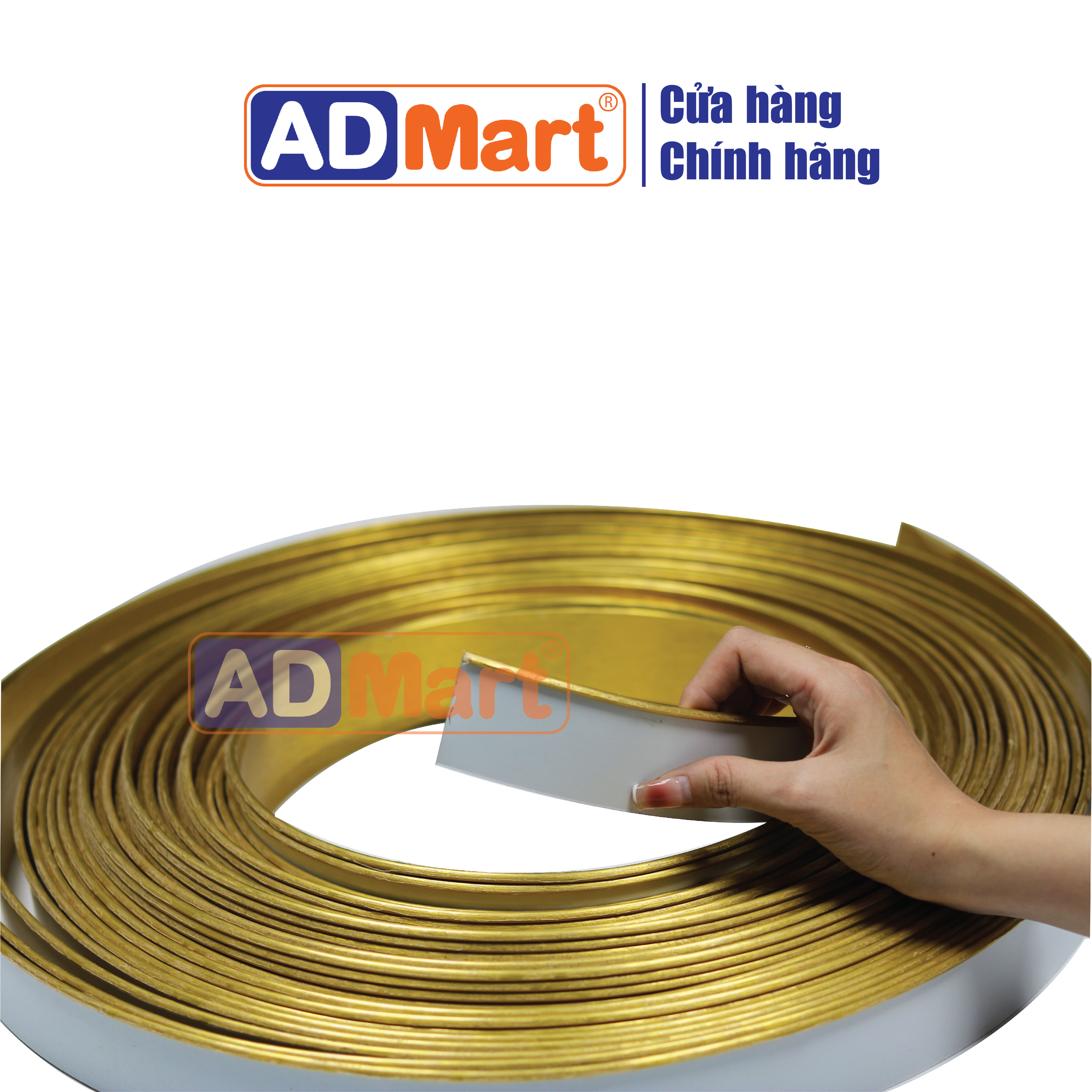 Gáy nhôm V vàng xước