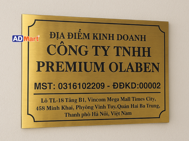 Bảng hiệu địa điểm kinh doanh đẹp, chuyên nghiệp giúp nâng tầm thương hiệu