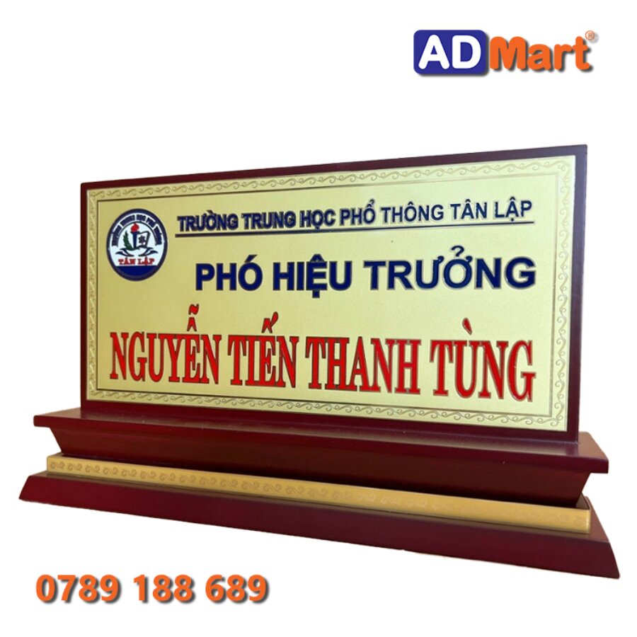 biển chức danh đồng thiết kế tinh xảo
