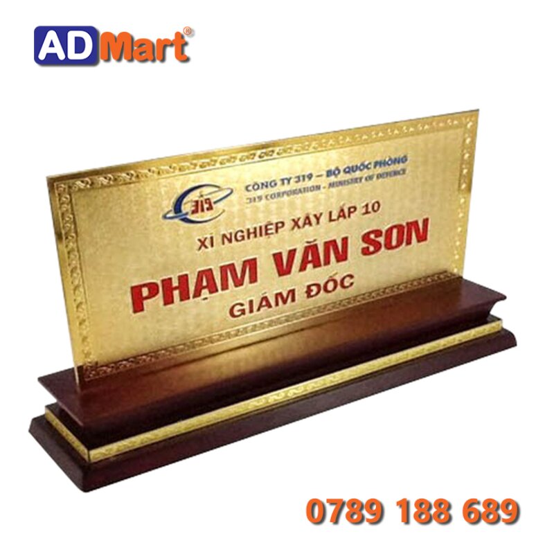 biển tên chức danh 3d