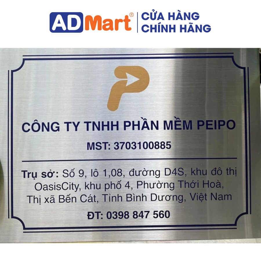 biển công ty inox cao cấp