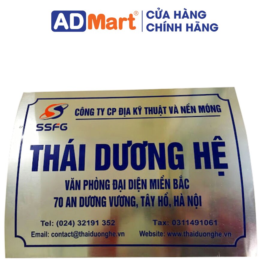 Biển tên công ty inox giúp tăng nhận diện thương hiệu