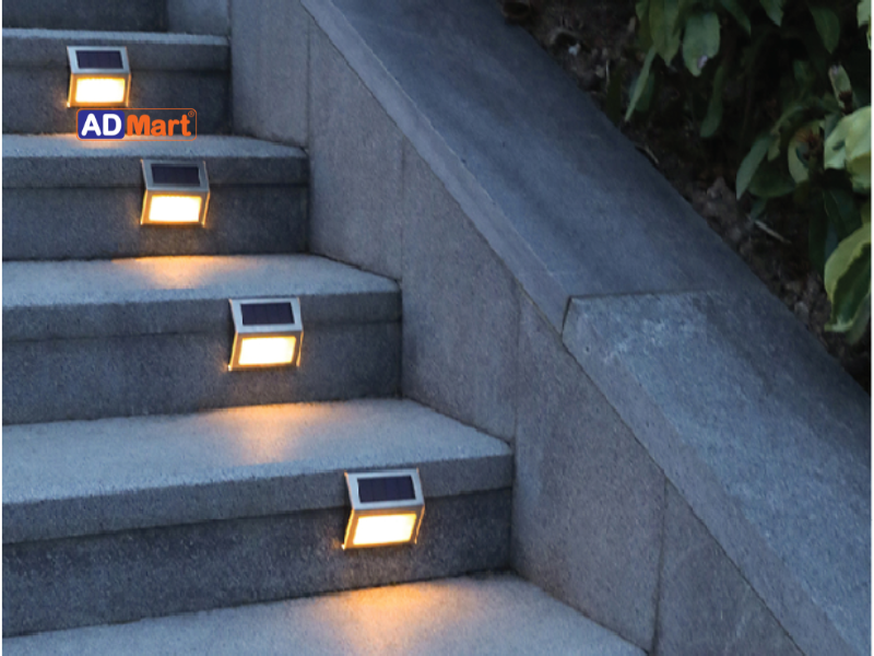 Đèn LED bậc cầu thang ngoài trời và tam cấp: Vị trí, độ sáng và chống nước