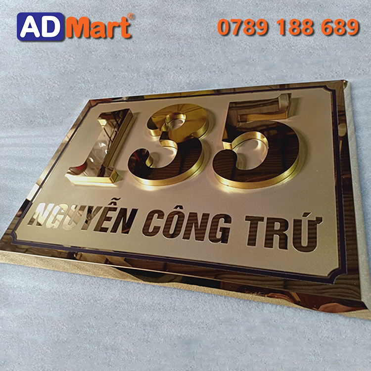 biển số nhà inox chông rỉ